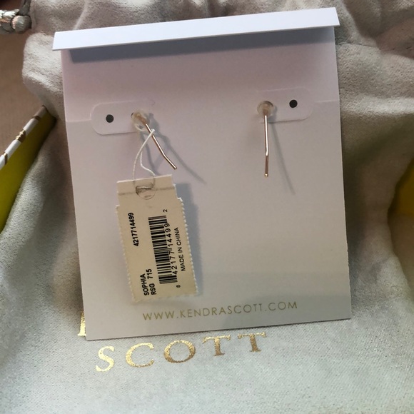 Kendra Scott Rose Gold Sofia Earrings - Picture 2 of 3
